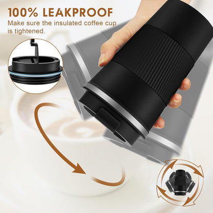 Stainless Steel Coffee Cup - Vacuum Insulated Travel Mug for Home, Office, Outdoor