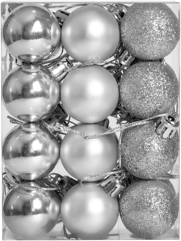 Christmas Ball Ornaments Gold 36pcs/40mm Small Shatterproof Xmas Christmas Tree Balls