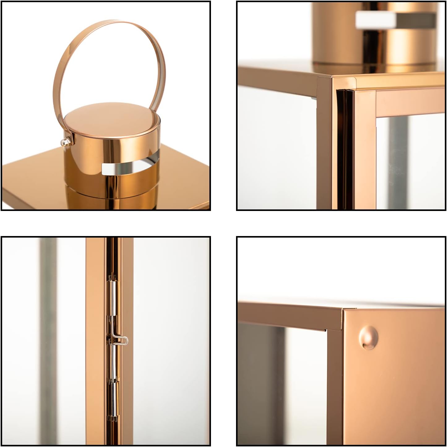 Elegant Stainless Steel Lantern – Modern Decorative Accent for Home & Events