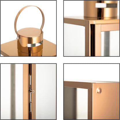 Elegant Stainless Steel Lantern – Modern Decorative Accent for Home & Events