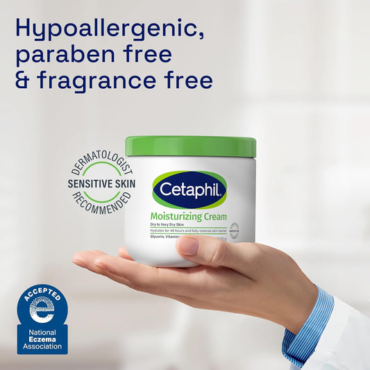 Cetaphil Moisturizing Cream, Face & Body Moisturizer for Men & Women, Dry to Very Dry and Sensitive Skin, Unscented