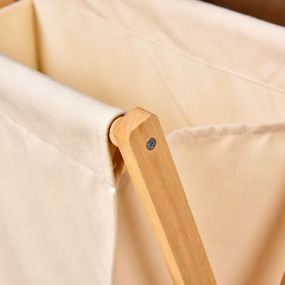 Bamboo Laundry Hamper with Removable Liner - Collapsible Wooden Clothes Basket, Folding Storage Organizer for Bedroom, Bathroom & Laundry Room