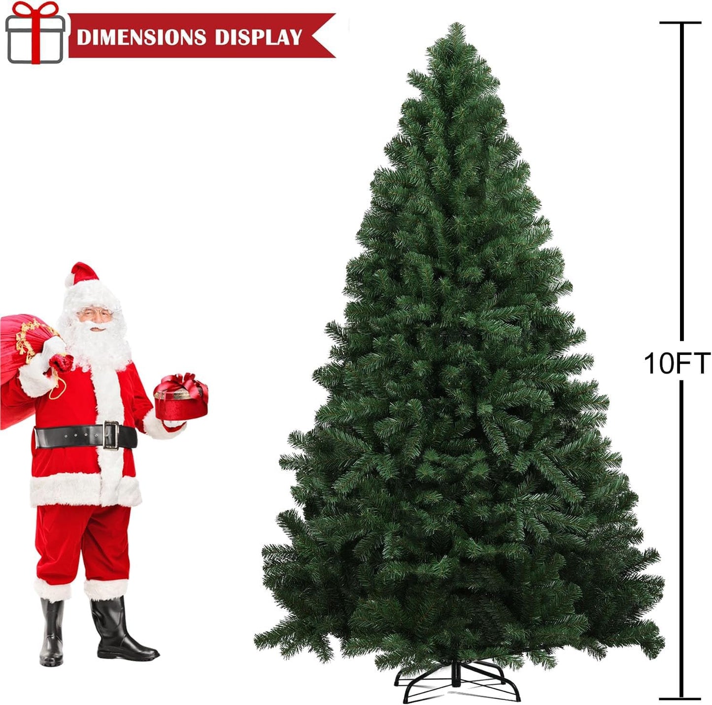 NIBEMINENT Christmas Tree 7ft Real Pine Needles Artificial Christmas Trees