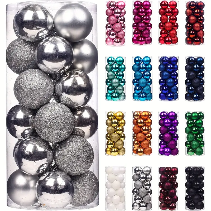 Christmas Ball Ornaments Gold 36pcs/40mm Small Shatterproof Xmas Christmas Tree Balls
